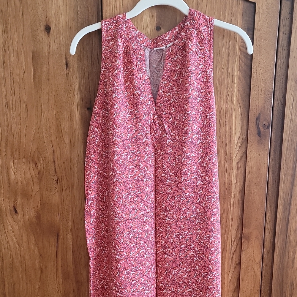 Floral Sleeveless Pink Dress